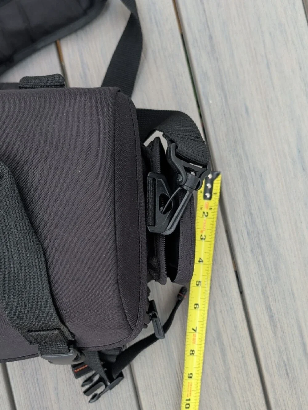 Black Messenger Camera Bag - Padded Travel Shoulder Bag